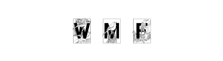 Dover Birds Filled  Free Fonts Download