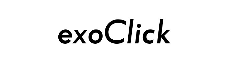 exoClick SansSerifFLF-DemiItalic Font