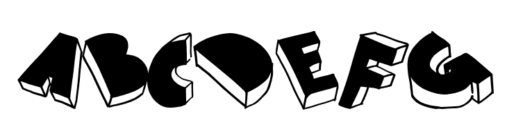 threed filled  Free Fonts Download