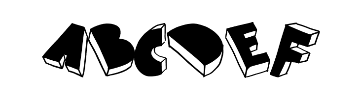 threed filled  Free Fonts Download