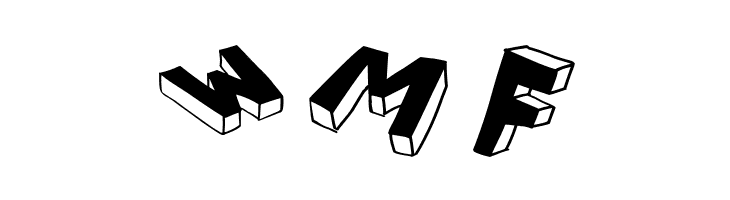 threed filled  Free Fonts Download