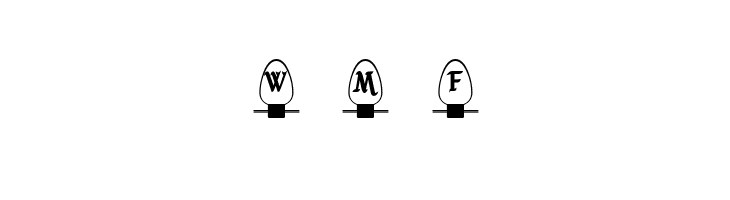 Christmas Lights Indoor  Free Fonts Download