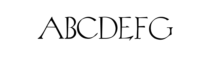 ABCDEFG KochAltschrift Font