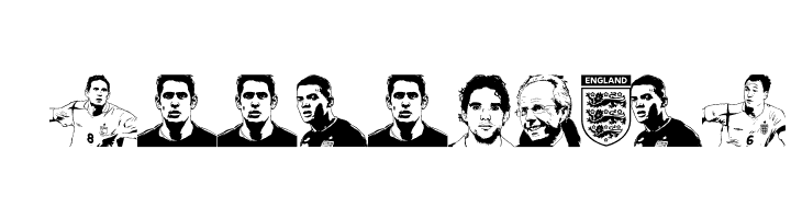 England squad 2006  Free Fonts Download