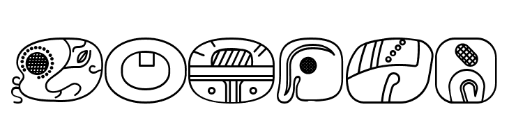 mayan glyphs outline Regular  Free Fonts Download