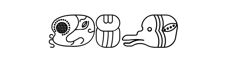 mayan glyphs outline Regular  Free Fonts Download