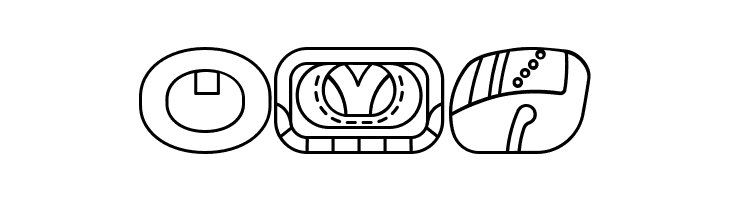 mayan glyphs outline Regular  Free Fonts Download