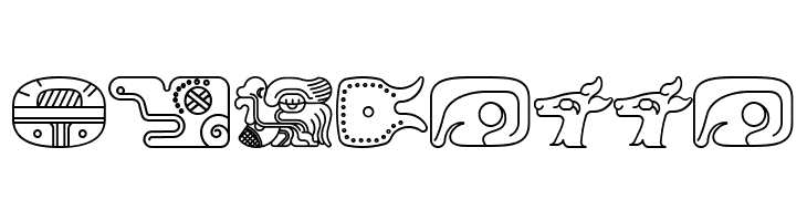 mayan glyphs outline Regular  Free Fonts Download