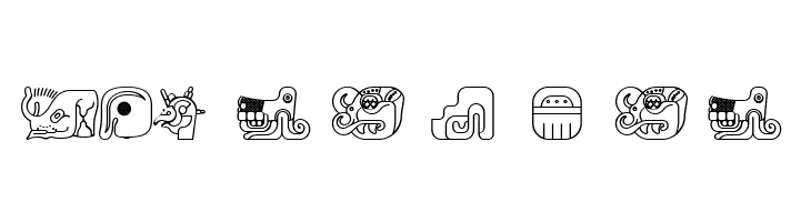 mayan glyphs outline Regular  Free Fonts Download