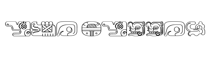 mayan glyphs outline Regular  Free Fonts Download