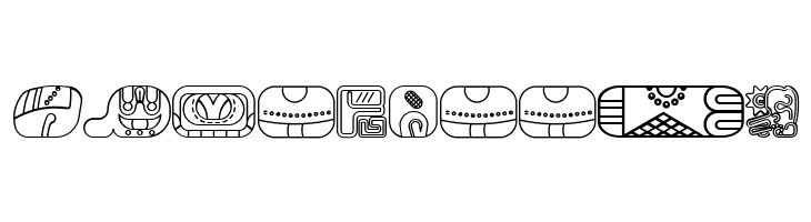 mayan glyphs outline Regular  Free Fonts Download