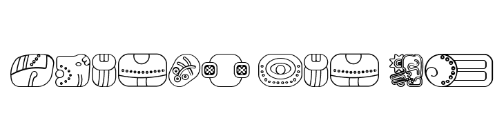 mayan glyphs outline Regular  Free Fonts Download