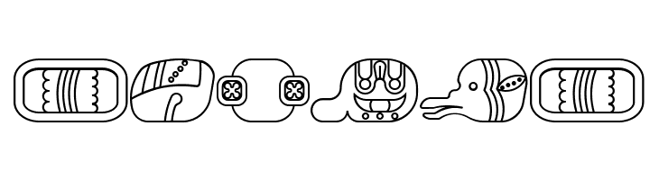 mayan glyphs outline Regular  Free Fonts Download