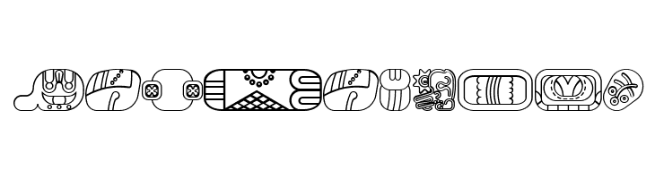 mayan glyphs outline Regular  Free Fonts Download