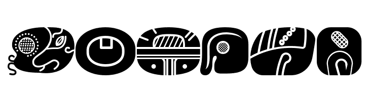 mayan glyphs fill Regular  Free Fonts Download