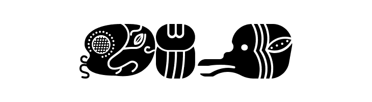 mayan glyphs fill Regular  Free Fonts Download