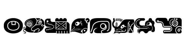 mayan glyphs fill Regular  Free Fonts Download