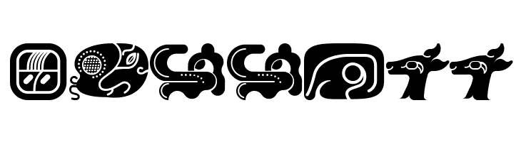mayan glyphs fill Regular  Free Fonts Download