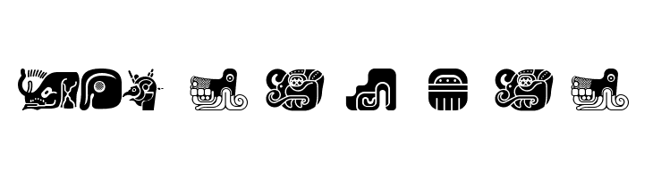 mayan glyphs fill Regular  Free Fonts Download