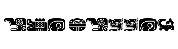 mayan glyphs fill Regular  Free Fonts Download