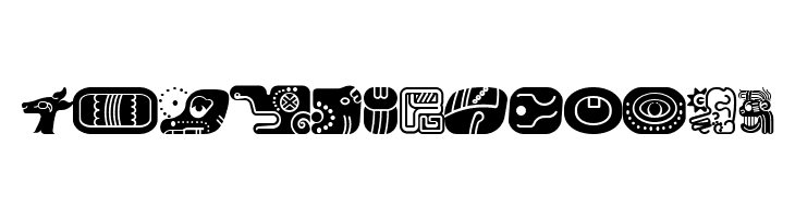 mayan glyphs fill Regular  Free Fonts Download
