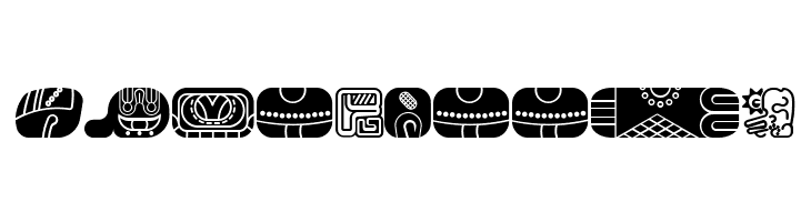 mayan glyphs fill Regular  Free Fonts Download