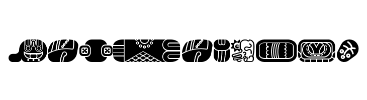 mayan glyphs fill Regular  Free Fonts Download
