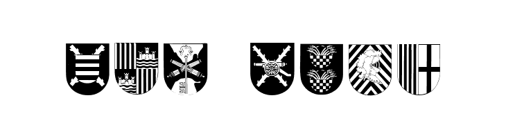 Spanish Army Shields  Free Fonts Download