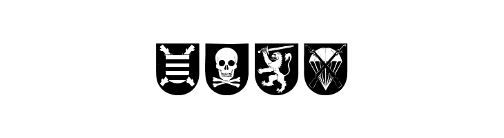 Spanish Army Shields  Free Fonts Download