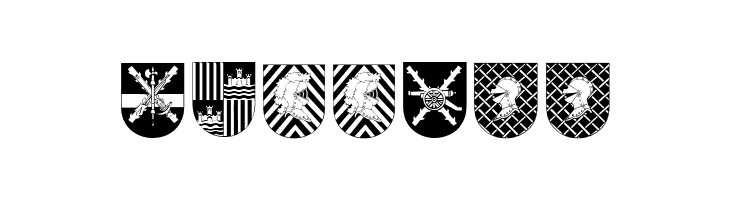 Spanish Army Shields  Free Fonts Download