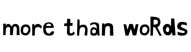 more%2Bthan%2BwoRds Hand Drawn Shapes Font