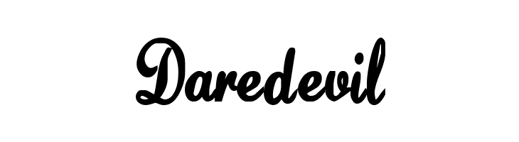 Daredevil Saturdays Girl Font