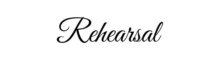 Rehearsal Great Vibes Font