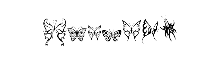 Tribal Butterflies  Free Fonts Download