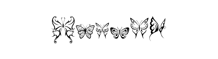 Tribal Butterflies  Free Fonts Download