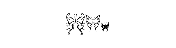 Tribal Butterflies  Free Fonts Download