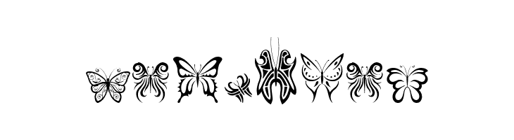 Tribal Butterflies  Free Fonts Download