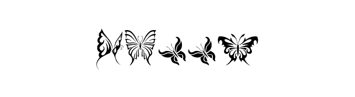 Tribal Butterflies  Free Fonts Download