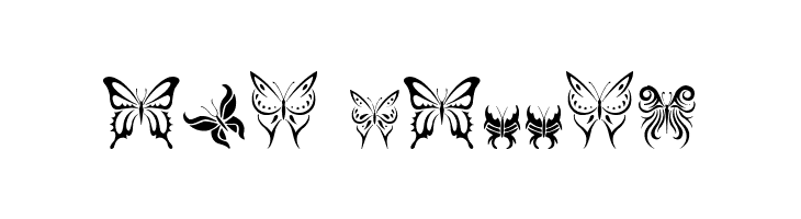 Tribal Butterflies  Free Fonts Download
