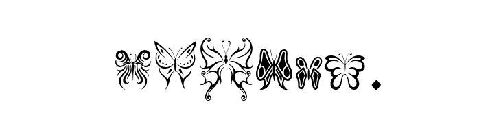 Tribal Butterflies  Free Fonts Download