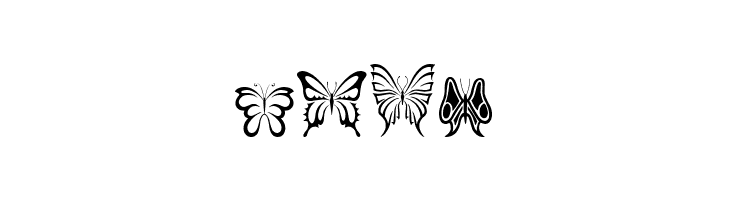Tribal Butterflies  Free Fonts Download