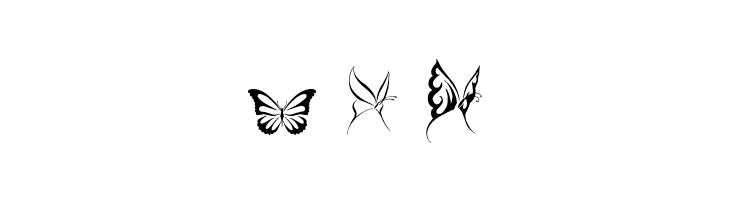 Tribal Butterflies  Free Fonts Download