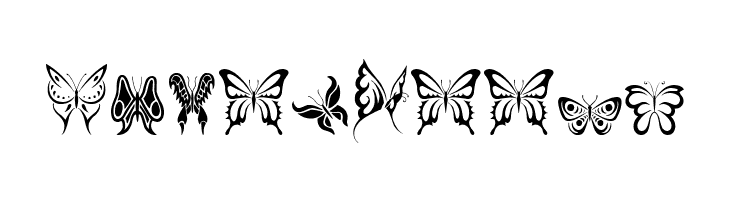 Tribal Butterflies  Free Fonts Download