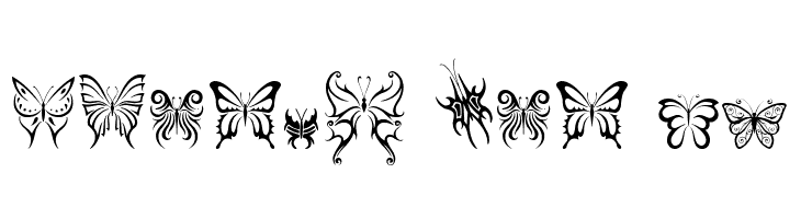 Tribal Butterflies  Free Fonts Download