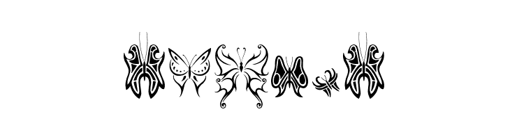 Tribal Butterflies  Free Fonts Download
