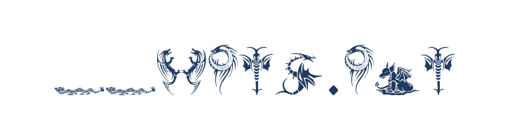 Tribal Dragons Tattoo Designs font — Lorem ipsum body text preview