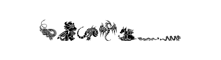 Tribal Dragons Tattoo Designs  Free Fonts Download