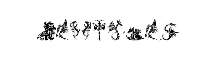 Tribal Dragons Tattoo Designs  Free Fonts Download