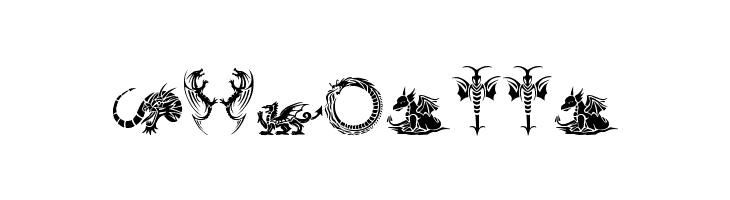 Tribal Dragons Tattoo Designs  Free Fonts Download