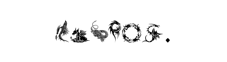 Tribal Dragons Tattoo Designs  Free Fonts Download